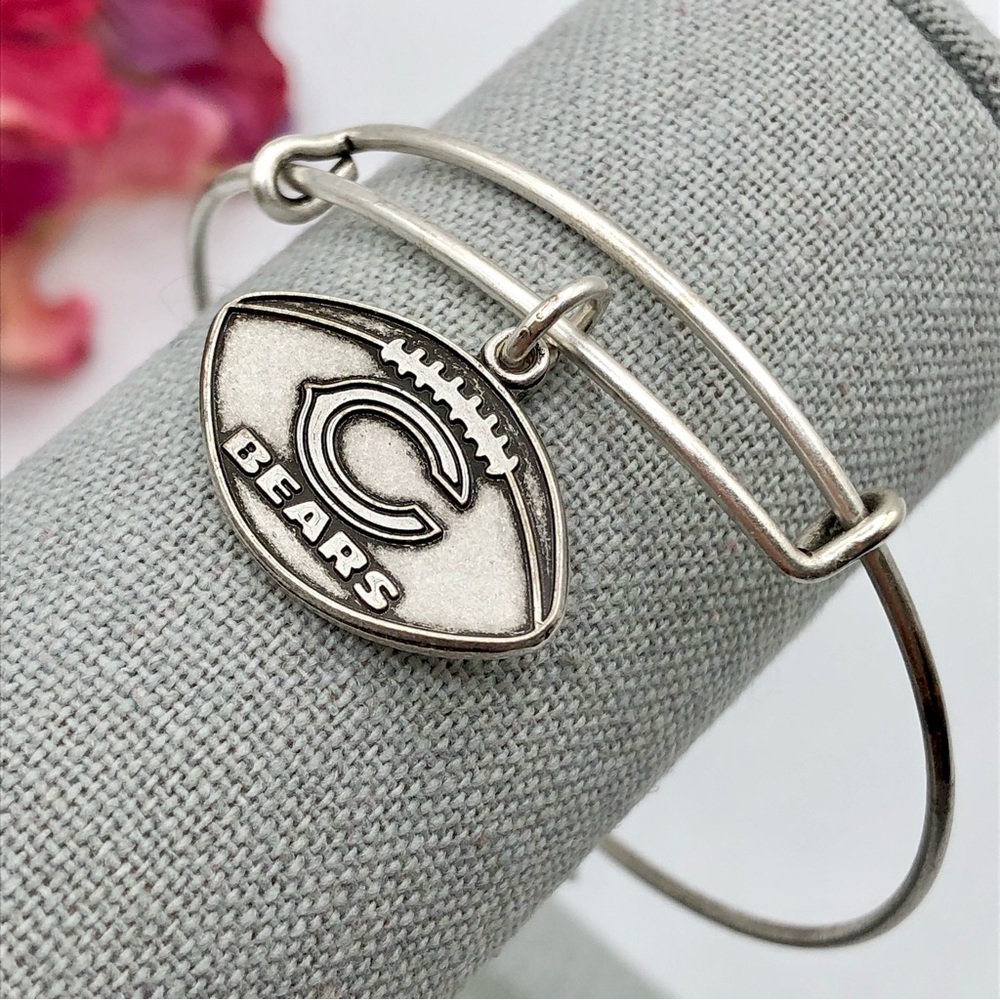 Alex and Ani Silver Football Charm Bracelet